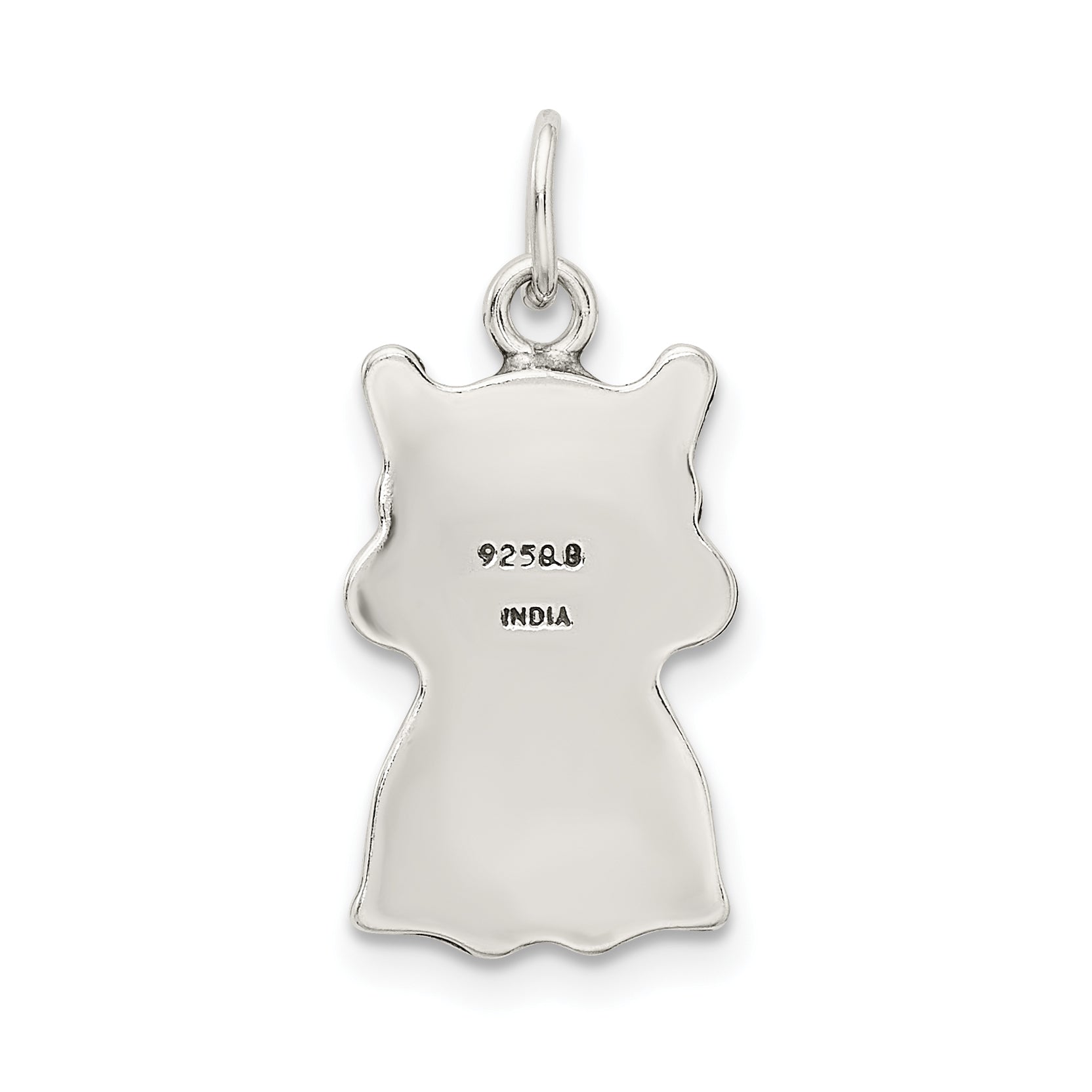 Sterling Silver 925 Cat Charm with Antiqued Finish Vintage Appeal