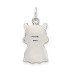 Sterling Silver 925 Cat Charm with Antiqued Finish Vintage Appeal