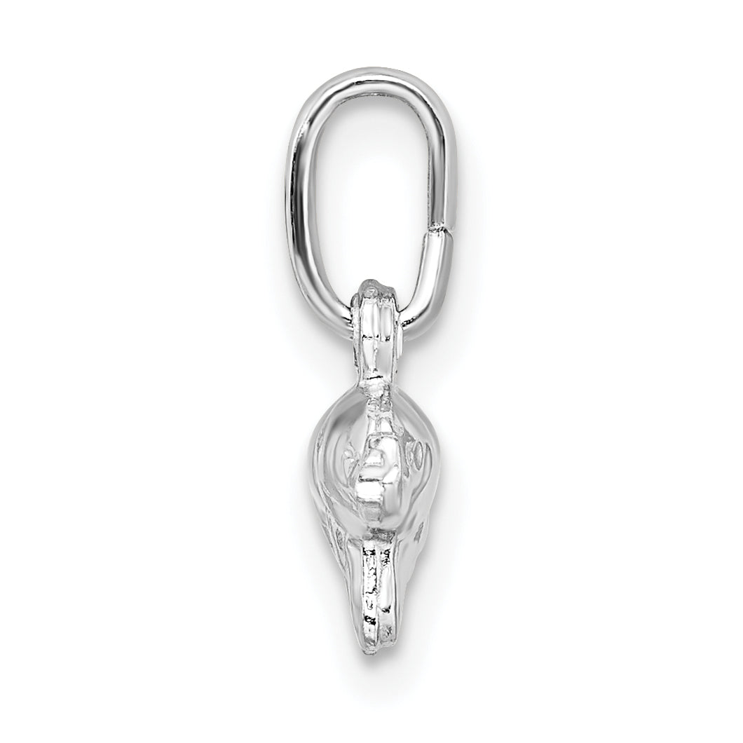 Sterling Silver 3D Elephant Charm with Rhodium Polished Finish Secondary image
