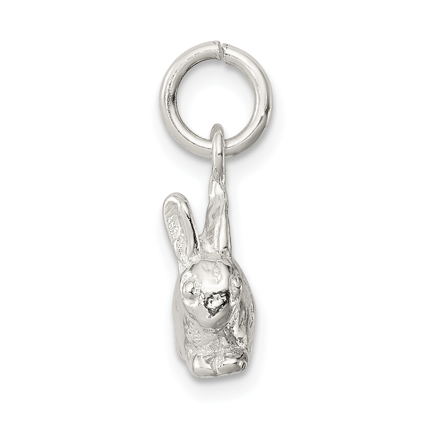 Sophia Jewelers 925 Sterling Silver 3D Rabbit Charm with Anti-Tarnish Finish Secondary image