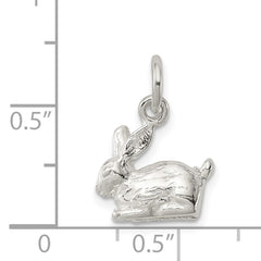 Sophia Jewelers 925 Sterling Silver 3D Rabbit Charm with Anti-Tarnish Finish