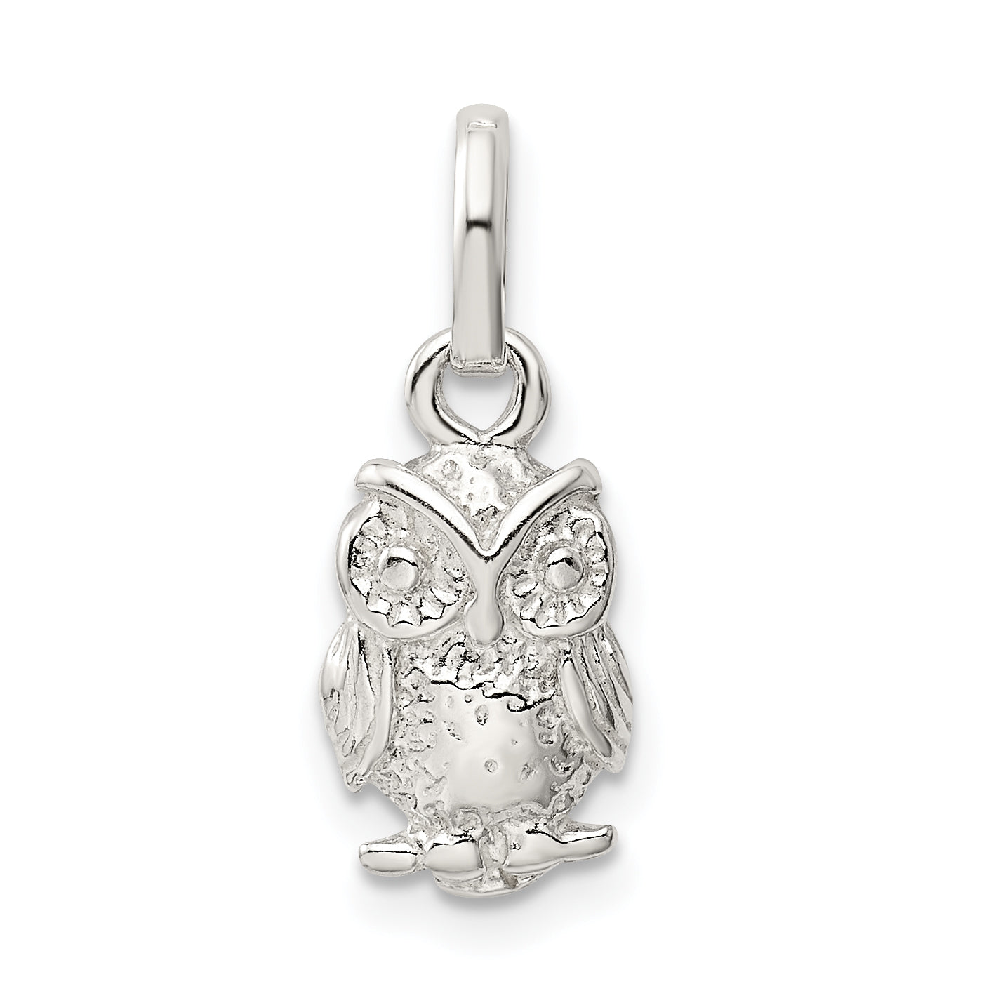 Sterling Silver Polished Owl Charm Main image