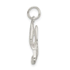 Sophia Jewelers Sterling Silver Eagle Pendant with Polished Diamond-Cut Finish