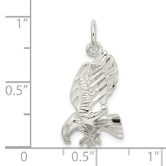 Sophia Jewelers Sterling Silver Eagle Pendant with Polished Diamond-Cut Finish