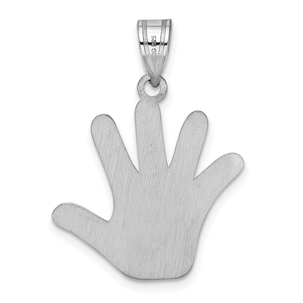 Sophia Jewelers Sterling Silver Autism Heart Pendant with Rhodium Enamel