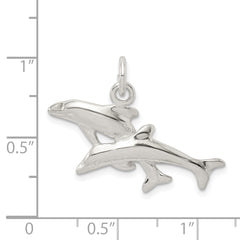 Sophia Jewelers 925 Sterling Silver Polished Dolphin Charm Pendant for Men