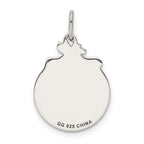 Sophia Jewelers 925 Sterling Silver Blue Enamel Santa Pendant Polished Finish