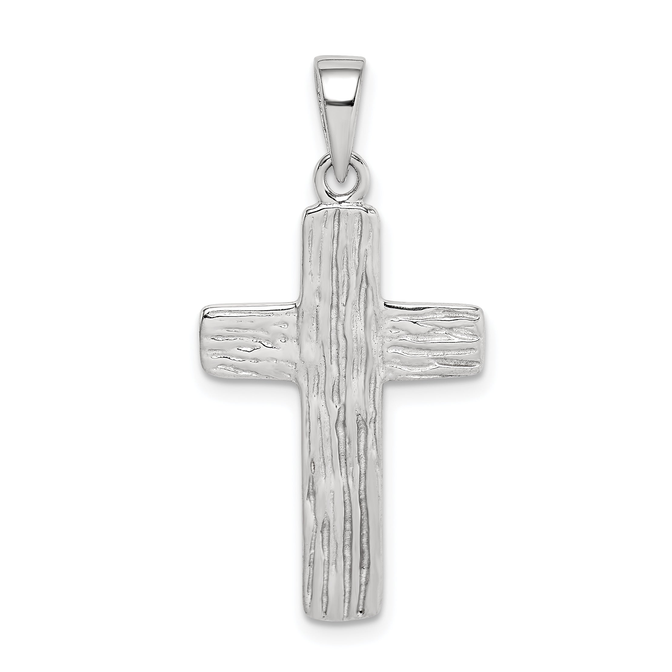 Sterling Silver Rhodium-plated Cross Pendant Main image