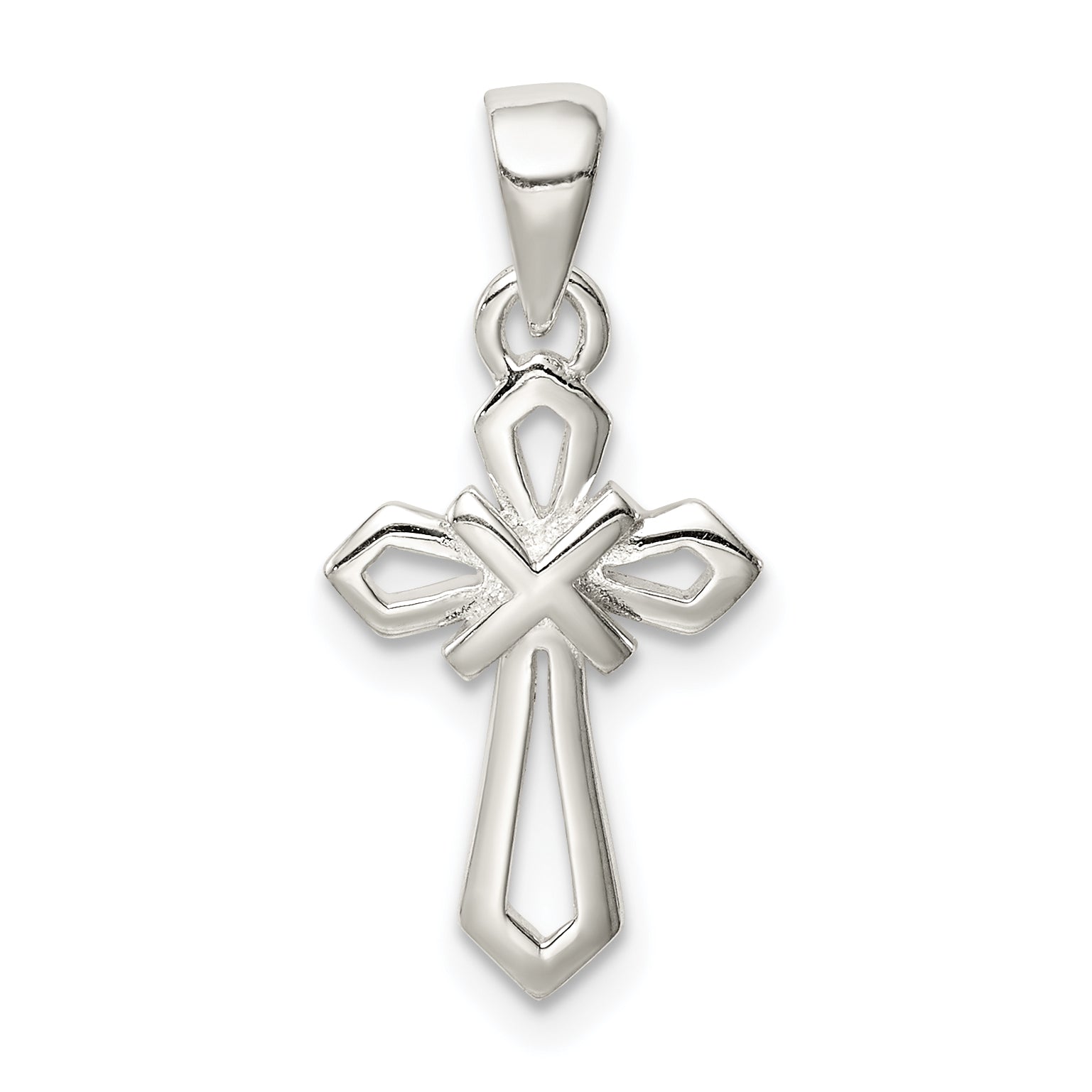 Sterling Silver Polished Cross Pendant Main image