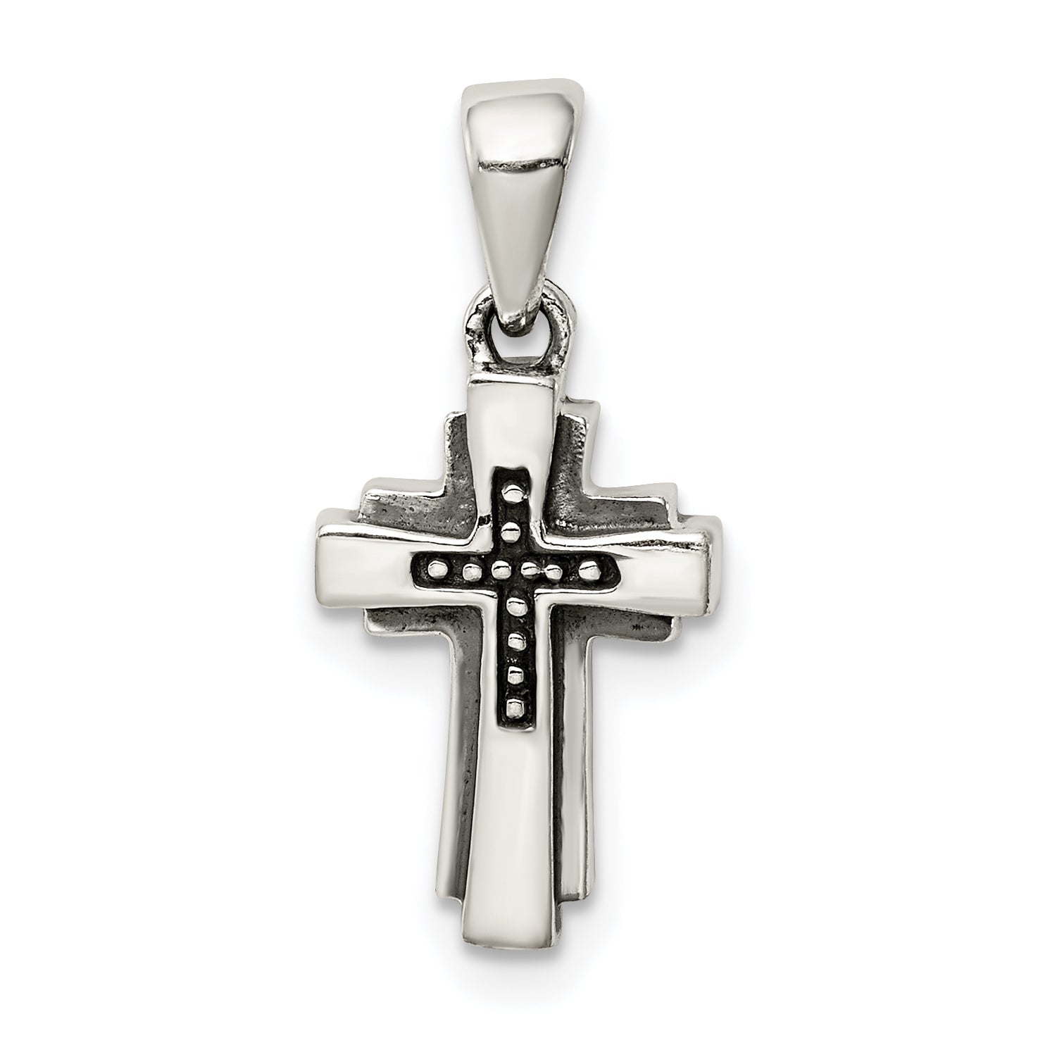 Sterling Silver Antiqued Cross Pendant Main image
