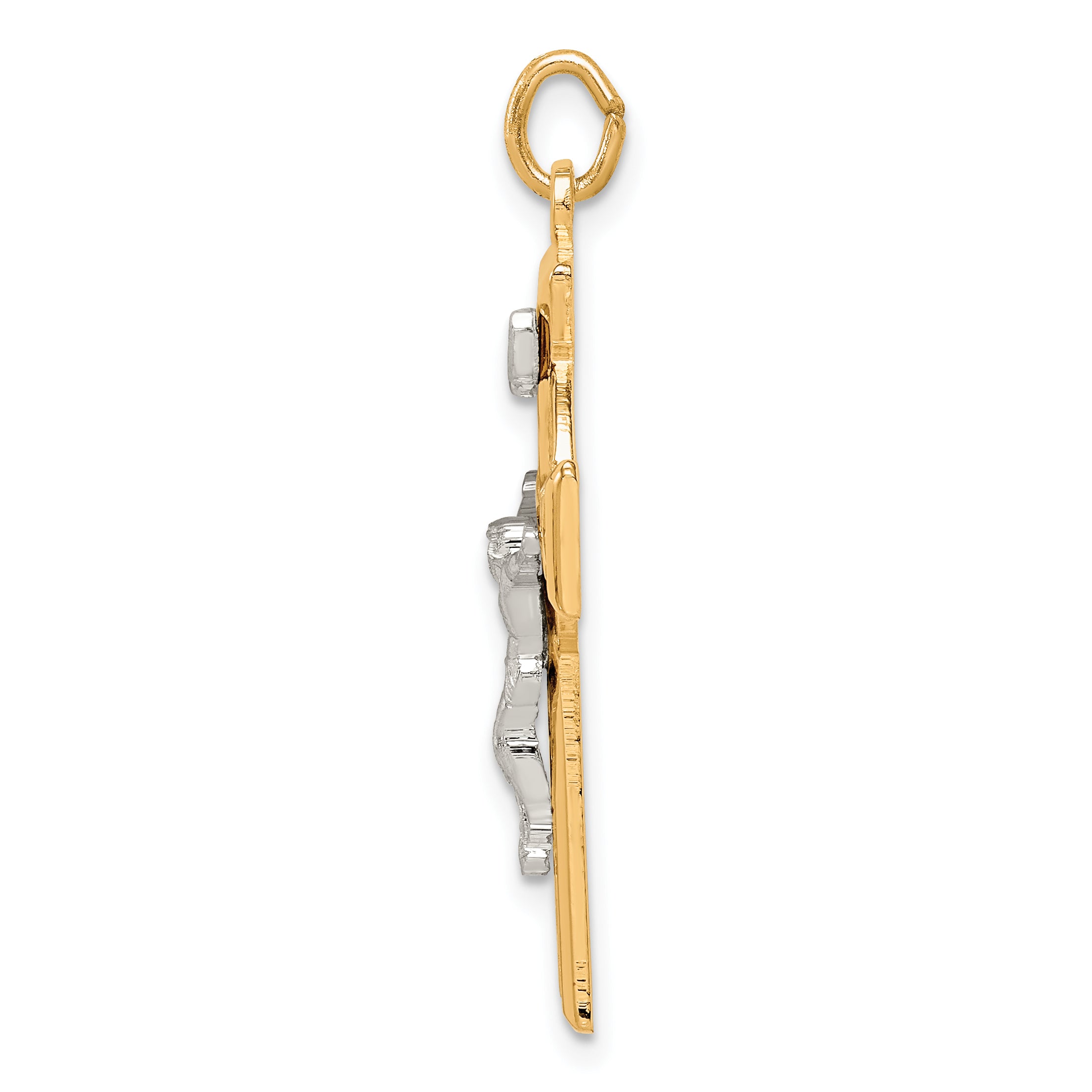 Sterling Silver & Gold Tone INRI Crucifix Pendant Secondary image