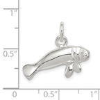 Sophia Jewelers Sterling Silver Manatee Charm Polished Anti-Tarnish Finish