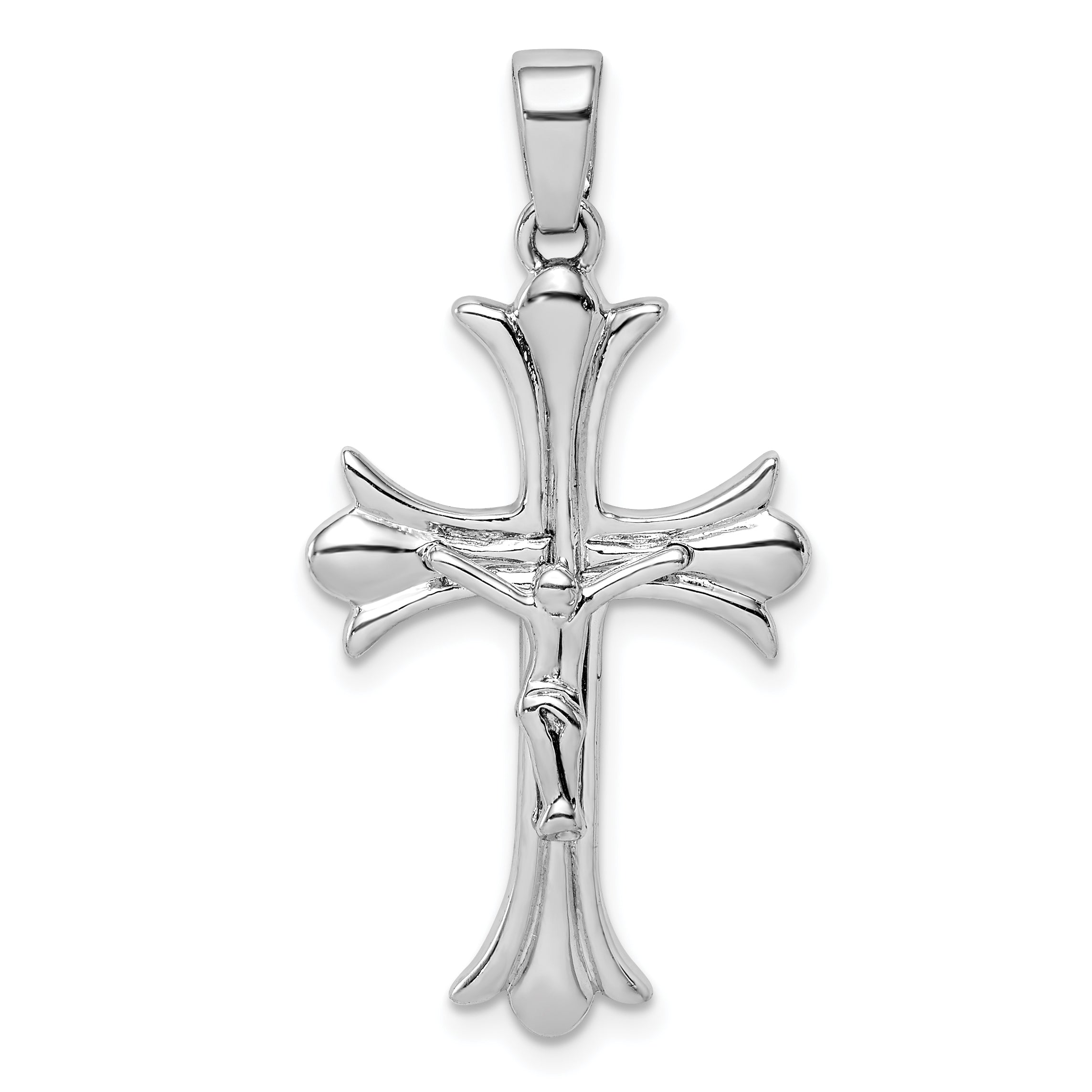 Sterling Silver Rhodium Plated Crucifix Pendant Main image