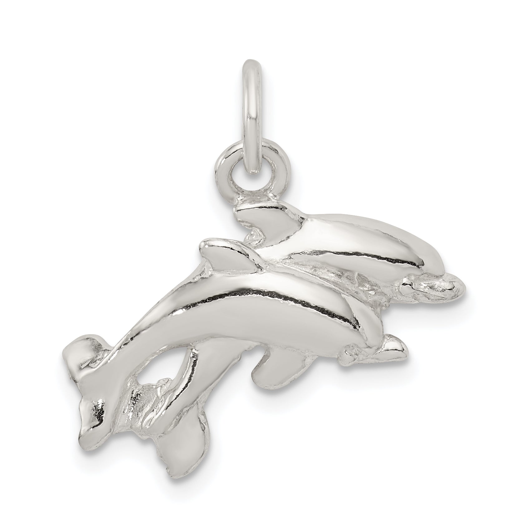 Sterling Silver Dolphins Charm Main image