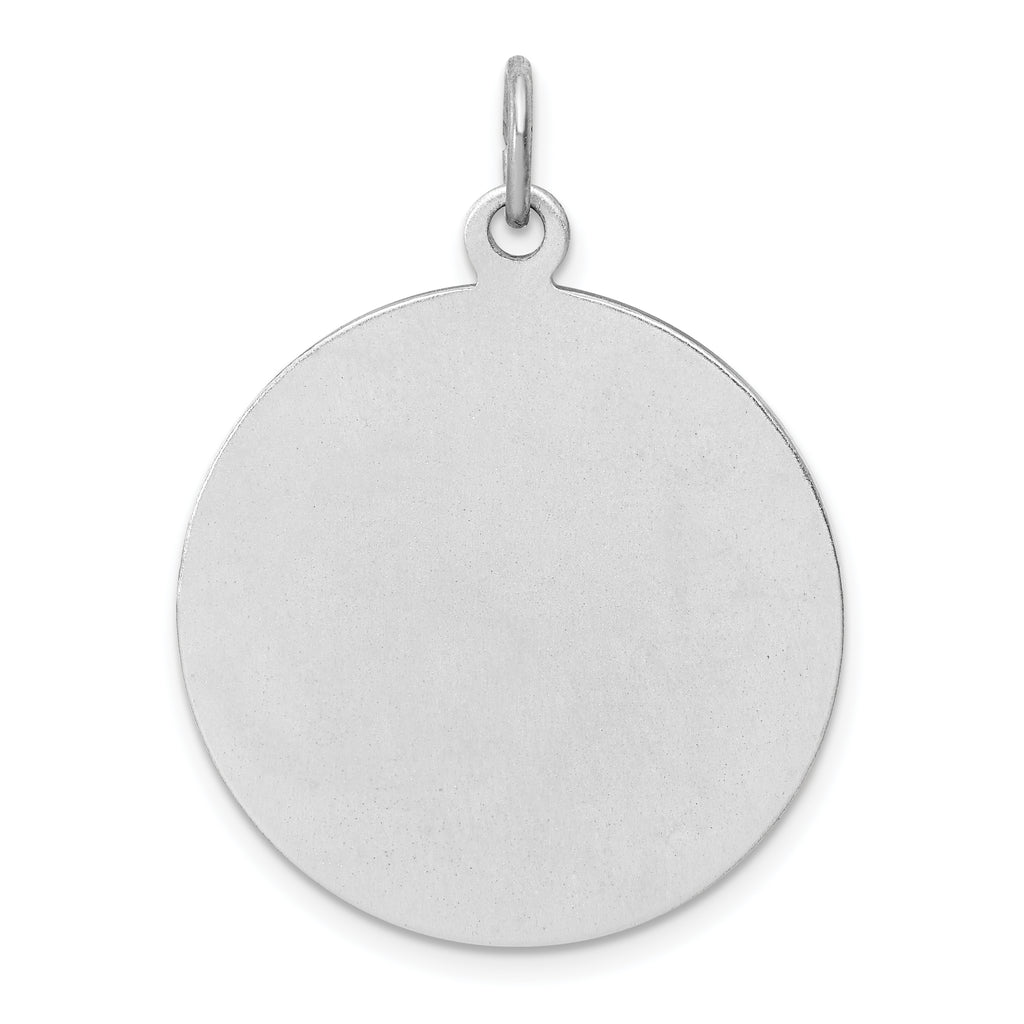 Sterling Silver Rhodium-plated Enamel St. Christopher Medal