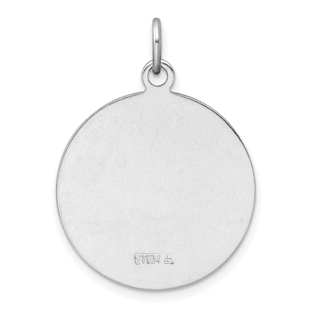 Sterling Silver Rhodium-plated & Gold Tone St. Anthony Medal Pendant