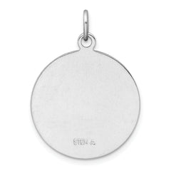 Sterling Silver Rhodium-plated & Gold Tone St. Anthony Medal Pendant