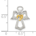 Sterling Silver & Gold tone Angel Chain Slide