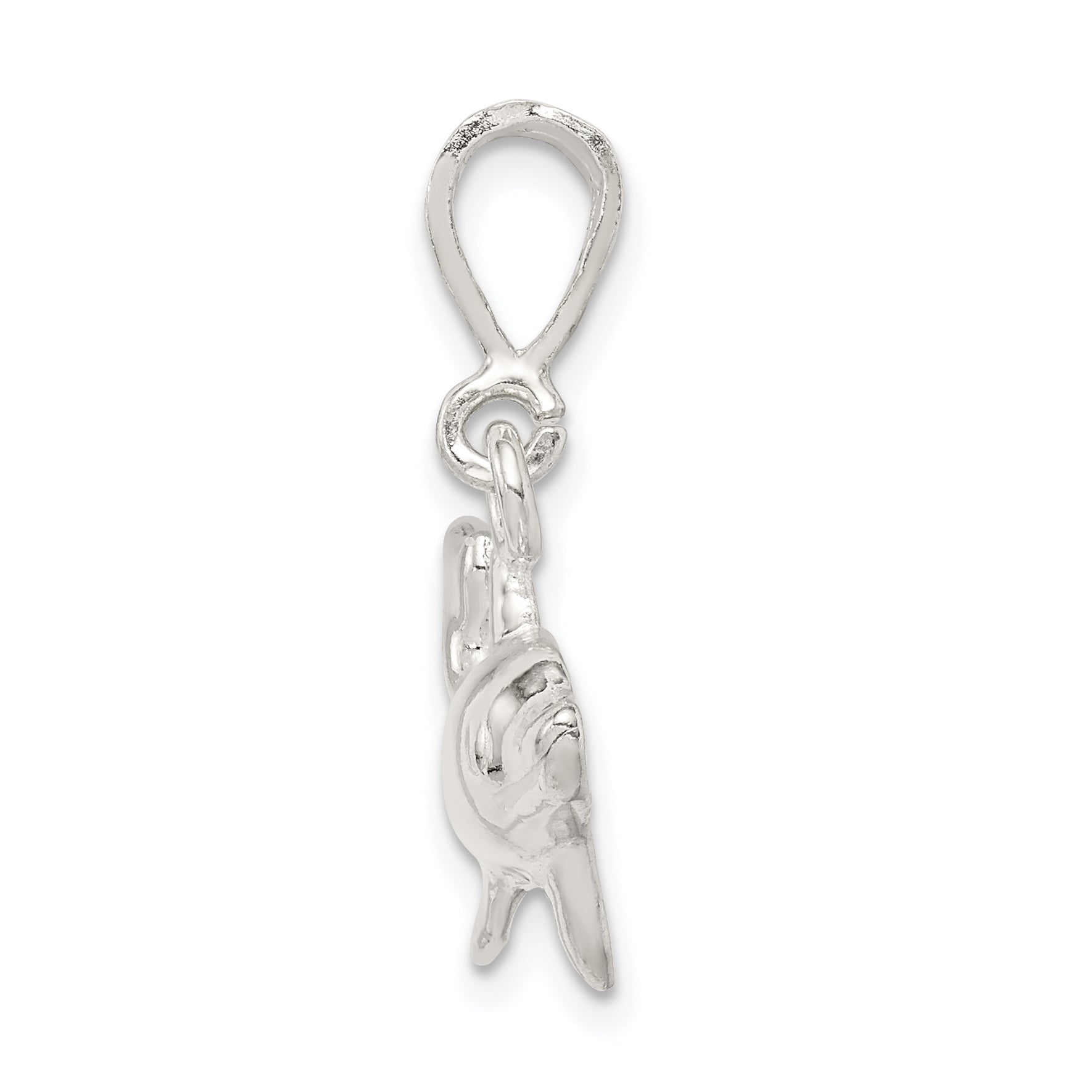 Sophia Jewelers Sterling Silver Dolphin Charm Polished Anti-Tarnish Pendant Secondary image