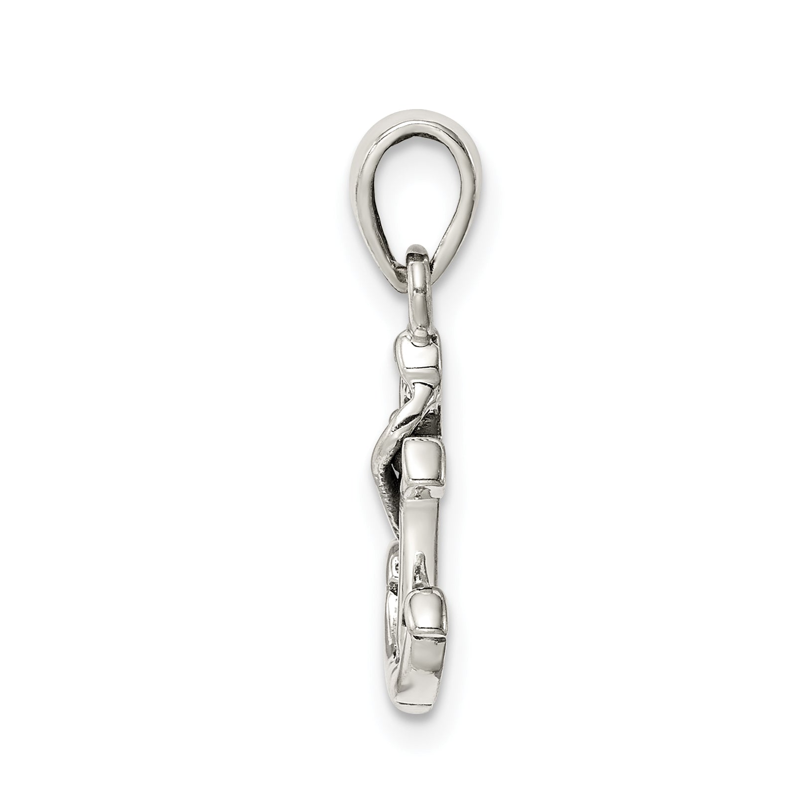 Sterling Silver Polished Anchor Pendant Secondary image