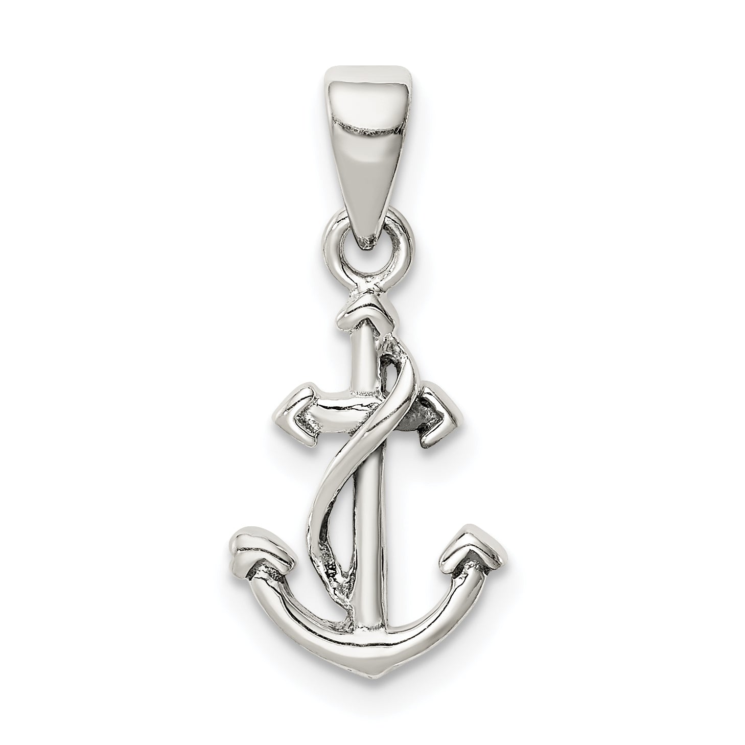 Sterling Silver Polished Anchor Pendant Main image