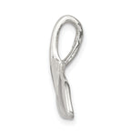 Sterling Silver Men's Whale Tail Charm with Polished Anti-Tarnish Finish