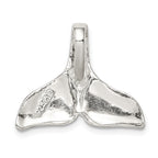 Sterling Silver Men's Whale Tail Charm with Polished Anti-Tarnish Finish