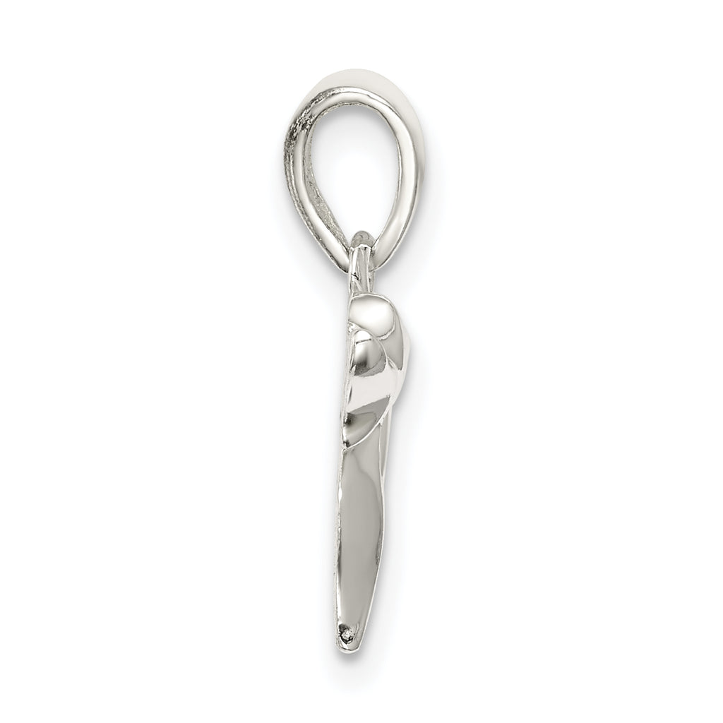 Sterling Silver Polished Chai symbol
