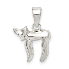 Sterling Silver Polished Chai symbol