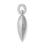 Sterling Silver Rhodium-plated Brushed/Polished Reversible Puffed Heart Pen