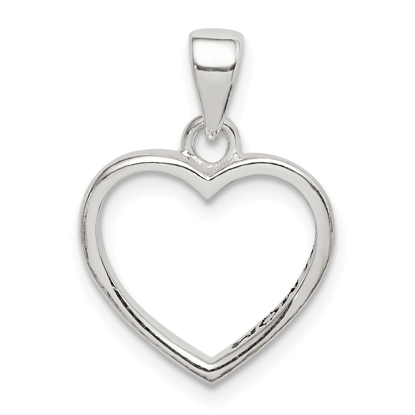 Sterling Silver Enamel LOVE YOU MOM Heart Pendant Main image