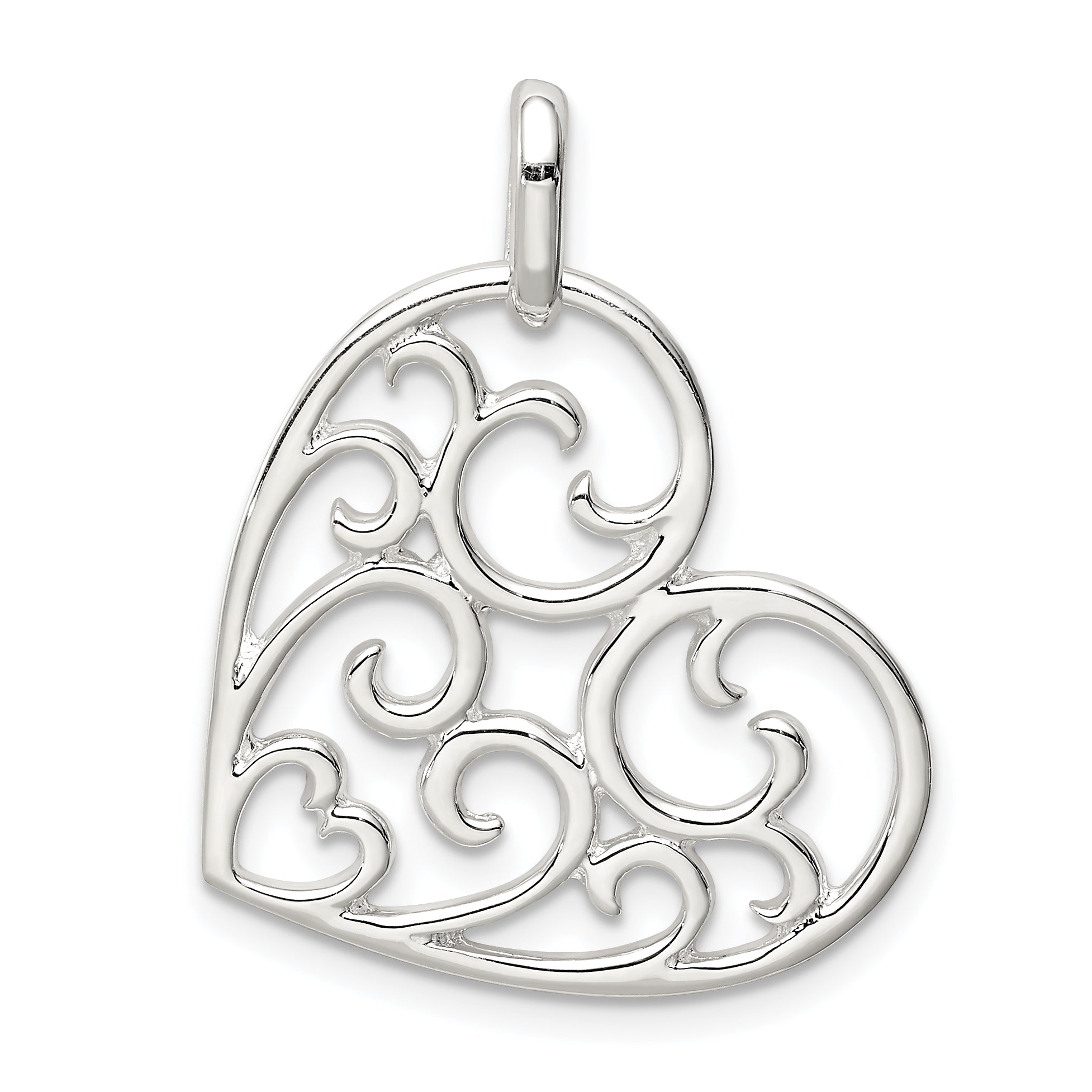 Sterling Silver Filigree Heart Pendant Main image