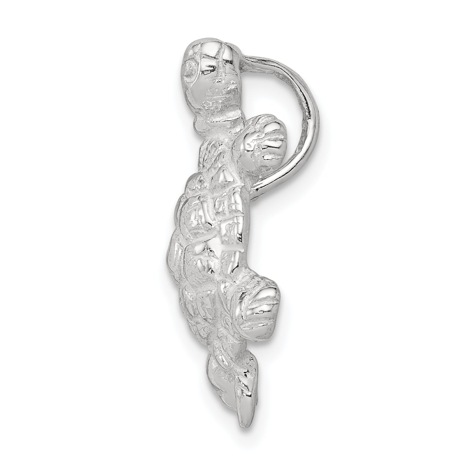 Sterling Silver 925 Polished Turtle Charm with Anti-Tarnish Finish Secondary image