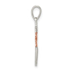 Sterling Silver & Rose Tone Enamel ALWAYS SISTER..FRIEND Pendant