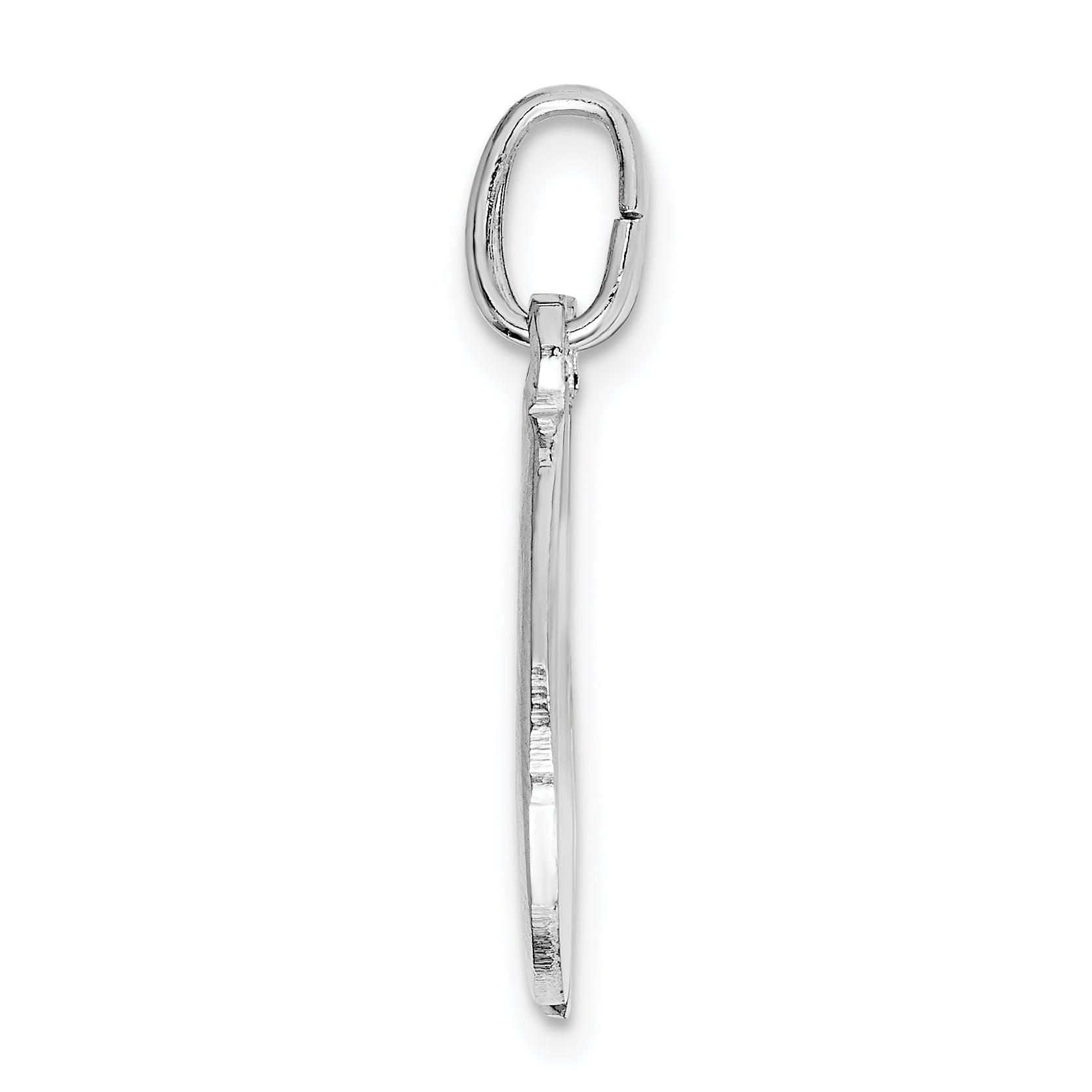 Sterling Silver Rhodium-plate Brush & Polished Yin Yang Break Apart Pendant Secondary image