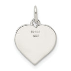 Sterling Silver Enamel MY FAMILY Heart Charm