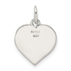Sterling Silver Enamel MY FAMILY Heart Charm