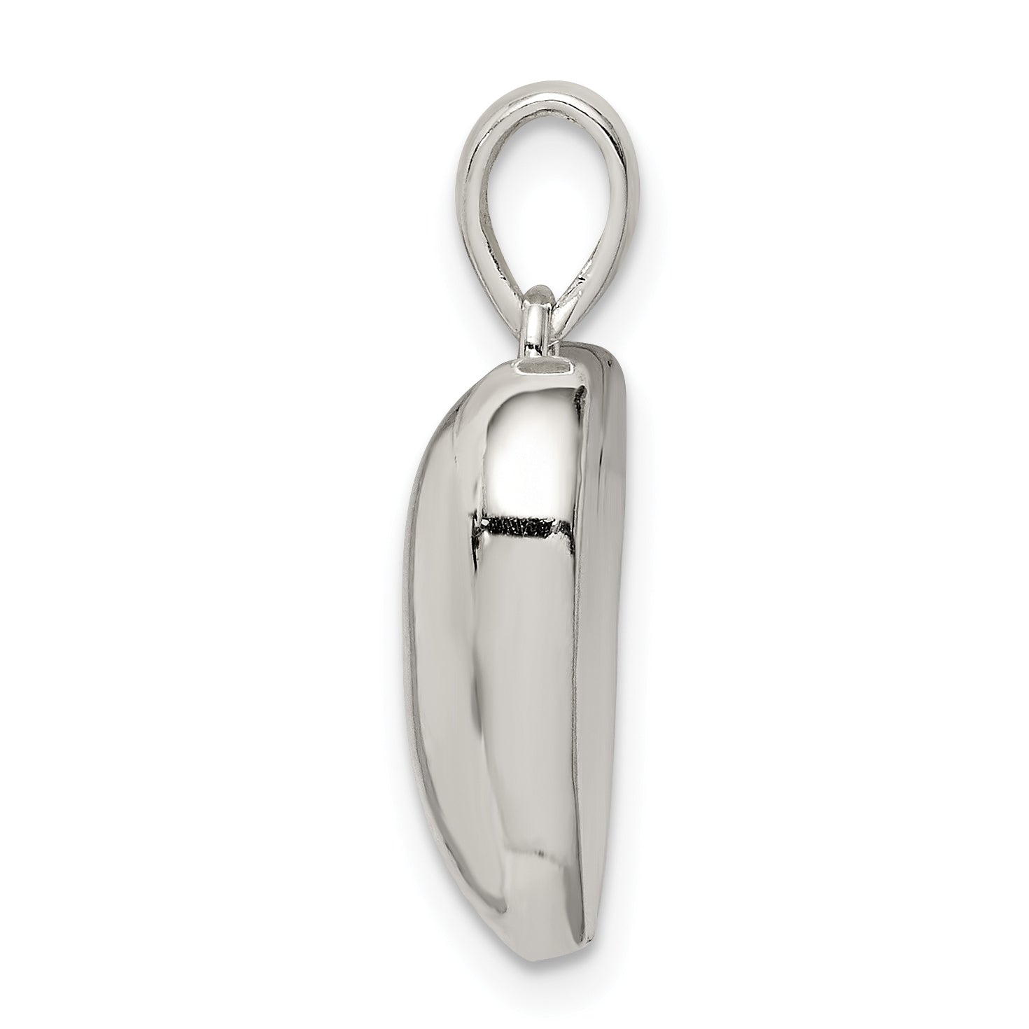 Sterling Silver Antiqued Heart Baby Foot Pendant Secondary image