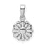 Sterling Silver Rhodium Plated Flower Pendant