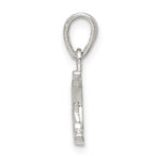Sterling Silver CZ Star & Crescent Moon Pendant