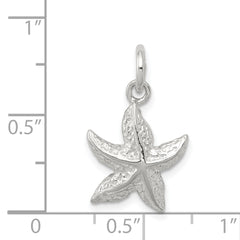 Sterling Silver Starfish Charm with Polished Anti-Tarnish Finish