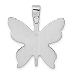 Sterling Silver Rhodium-plated Butterfly Pendant