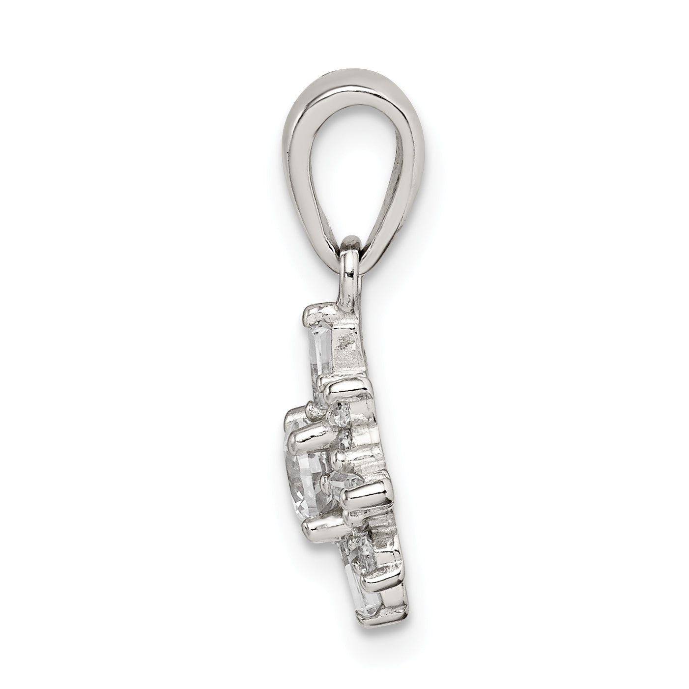 Sterling Silver Fancy CZ Pendant Secondary image