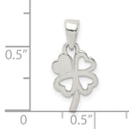 Sterling Silver Polished Clover Pendant