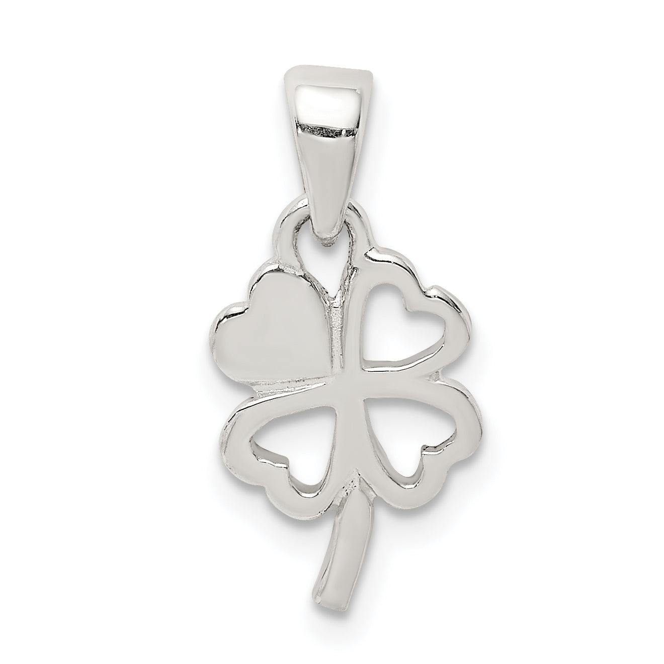 Sterling Silver Polished Clover Pendant Main image