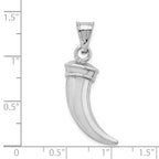 Sterling Silver Rhodium-plated Polished Claw Pendant