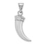 Sterling Silver Rhodium-plated Polished Claw Pendant