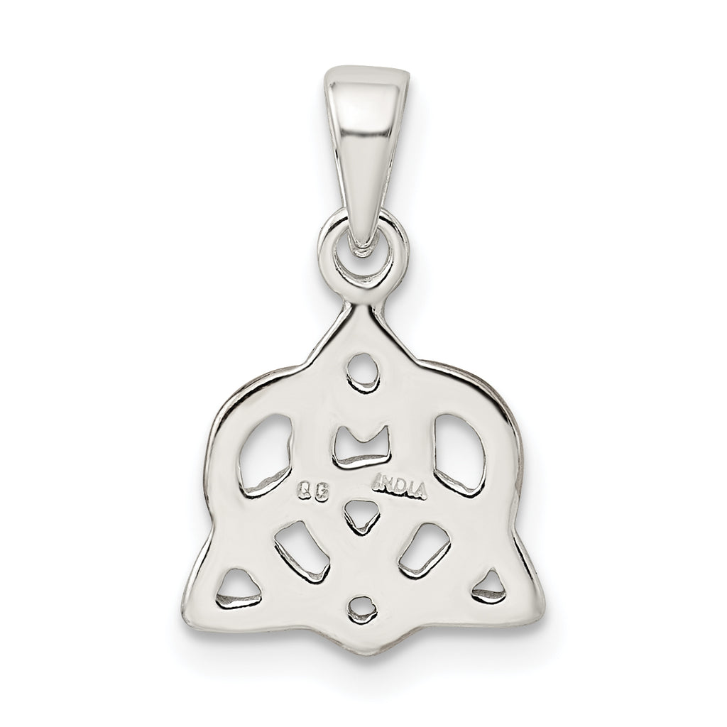 Sterling Silver Trinty Knot and Rose Tone Heart Pendant