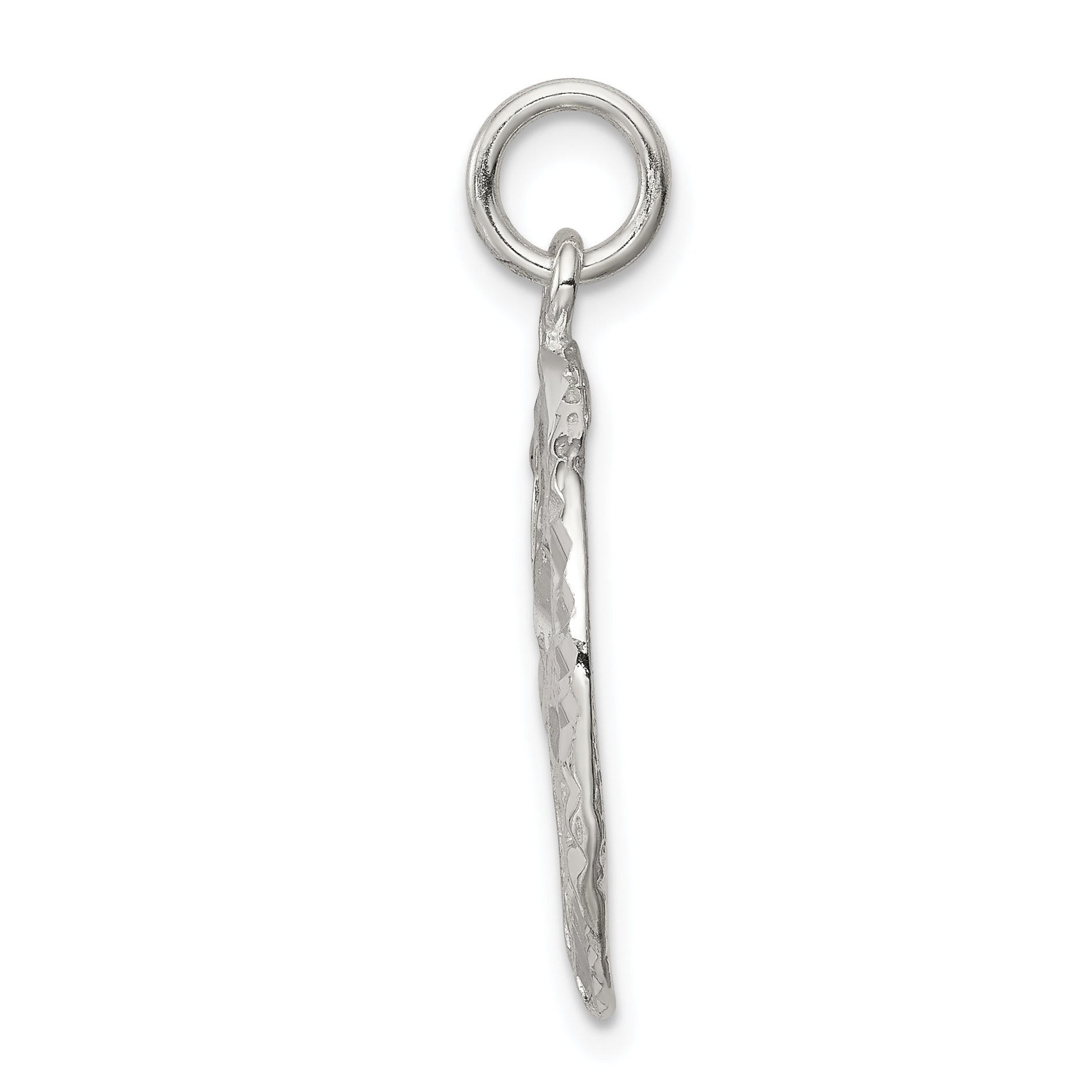Men's 925 Sterling Silver Sand Dollar Charm with Polished Anti-Tarnish Finish