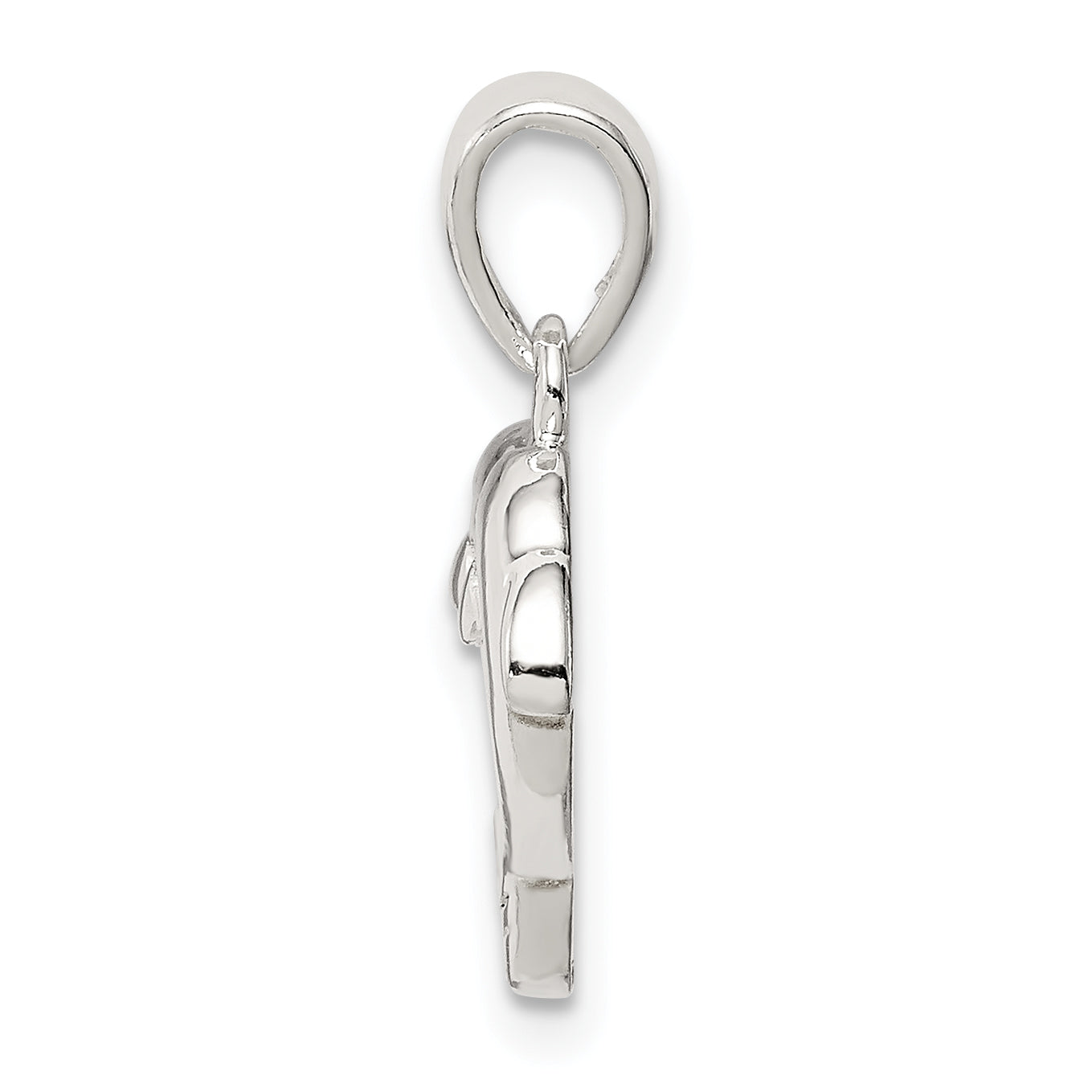 Sterling Silver Polished Dolphin Pendant